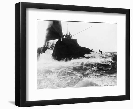 Rescuing of the Wolfrock Lighthouse Cew-null-Framed Photographic Print