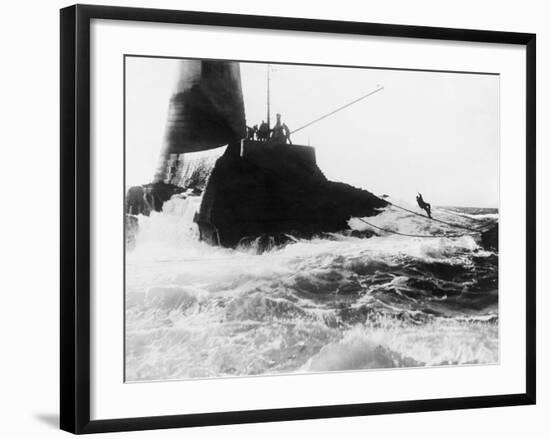 Rescuing of the Wolfrock Lighthouse Cew-null-Framed Photographic Print