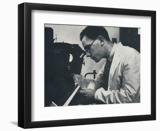 'Research worker with microscope (testing the structure of an aluminium alloy)', 1941-Cecil Beaton-Framed Photographic Print