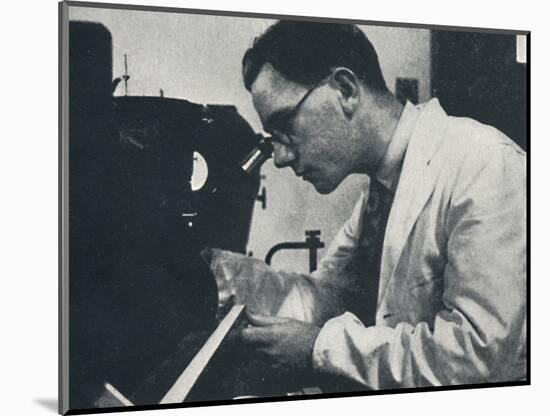 'Research worker with microscope (testing the structure of an aluminium alloy)', 1941-Cecil Beaton-Mounted Photographic Print