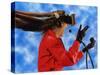 Researcher Wearing Virtual Reality Headset-null-Stretched Canvas