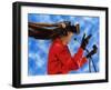 Researcher Wearing Virtual Reality Headset-null-Framed Photographic Print