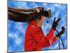 Researcher Wearing Virtual Reality Headset-null-Mounted Photographic Print