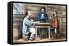 Resentment of Chinese in Gold Mining Areas of United States, 1875-Currier & Ives-Framed Stretched Canvas