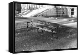 Reserved Bench-Jack Delano-Framed Stretched Canvas