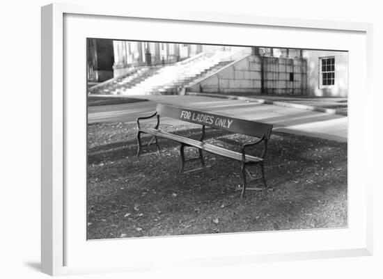 Reserved Bench-Jack Delano-Framed Photographic Print