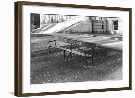 Reserved Bench-Jack Delano-Framed Photographic Print