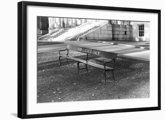 Reserved Bench-Jack Delano-Framed Photographic Print