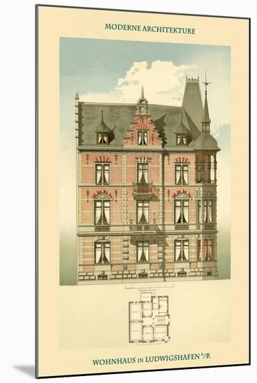 Residence in Ludwigshafen-Franz Habich-Mounted Art Print