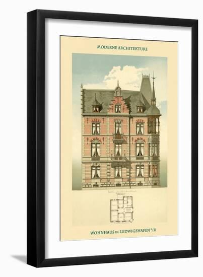 Residence in Ludwigshafen-Franz Habich-Framed Art Print