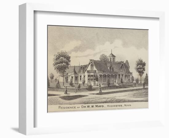 Residence of Dr W W Mayo, Rochester, Minnesota, Usa-null-Framed Giclee Print