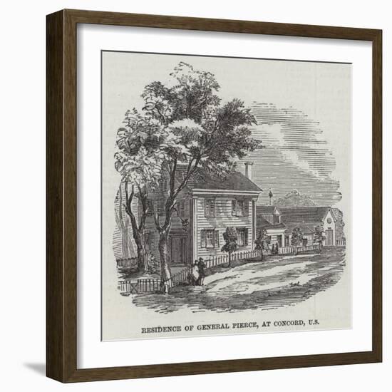 Residence of General Pierce, at Concord, US-null-Framed Giclee Print