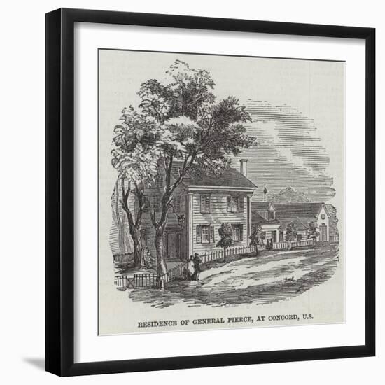 Residence of General Pierce, at Concord, US-null-Framed Giclee Print