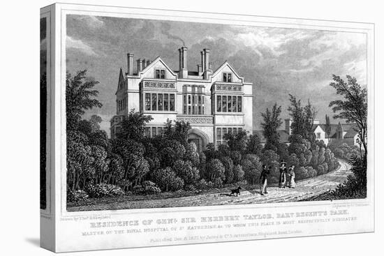 Residence of General Sir Herbert Taylor, Baronet, Regent's Park, London, 1827-William Tombleson-Stretched Canvas