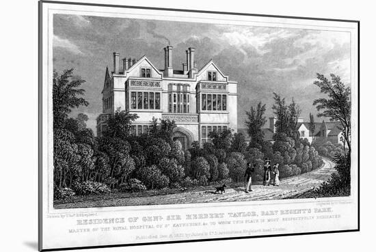 Residence of General Sir Herbert Taylor, Baronet, Regent's Park, London, 1827-William Tombleson-Mounted Giclee Print