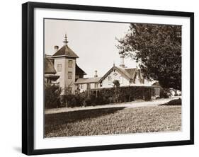 Residence of Mr. Howard, San Mateo, California, with Olive Tree, 1863-1880-Carleton Watkins-Framed Art Print