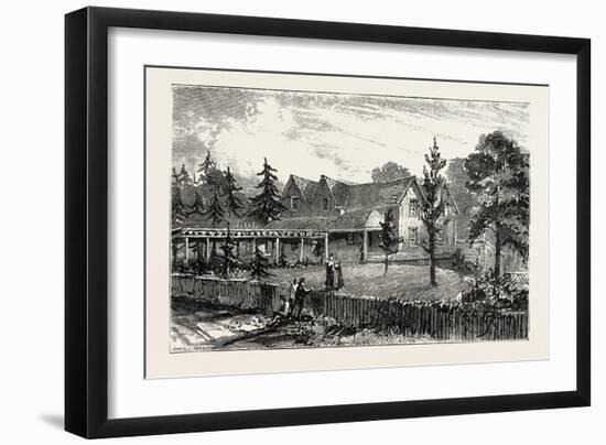 Residence of Mrs Hughes New Rugby Tennesee, 1884, USA, America, United States-null-Framed Giclee Print