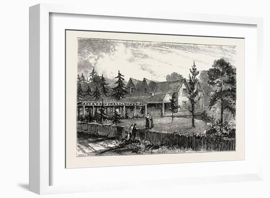 Residence of Mrs Hughes New Rugby Tennesee, 1884, USA, America, United States-null-Framed Giclee Print