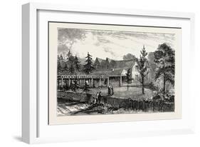 Residence of Mrs Hughes New Rugby Tennesee, 1884, USA, America, United States-null-Framed Giclee Print