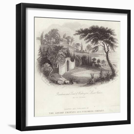 Residence of Tomb of George Washington in Mount Vernon-William Henry Brooke-Framed Giclee Print