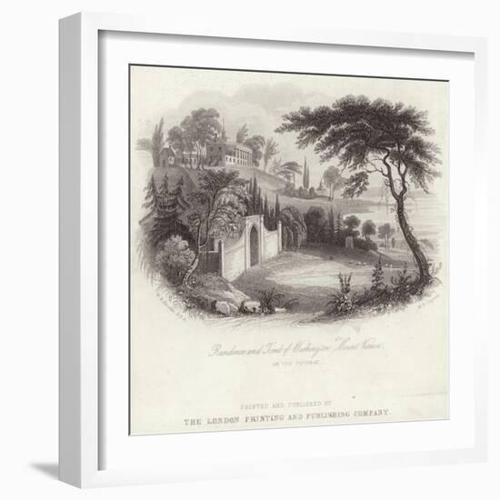 Residence of Tomb of George Washington in Mount Vernon-William Henry Brooke-Framed Giclee Print