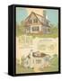 Residence, Rendering and Floor Plan-null-Framed Stretched Canvas