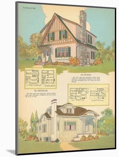 Residence, Rendering and Floor Plan-null-Mounted Art Print