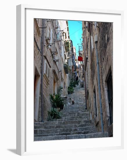 Residential Area off Main Street, Old Town, Dubrovnik, Croatia-Lisa S. Engelbrecht-Framed Photographic Print