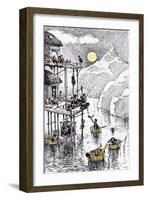 Residential Flats in Primeval Times-Edward Tennyson Reed-Framed Giclee Print