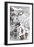 Residential Flats in Primeval Times-Edward Tennyson Reed-Framed Giclee Print