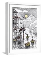 Residential Flats in Primeval Times-Edward Tennyson Reed-Framed Giclee Print