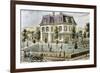 Residential Home with the Family Playing Cricket-Tarker-Framed Giclee Print