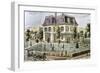 Residential Home with the Family Playing Cricket.-Tarker-Framed Giclee Print