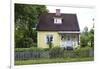 Residential house, yellow, Ed, Dalsland, Götaland, Sweden-Andrea Lang-Framed Photographic Print