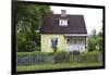 Residential house, yellow, Ed, Dalsland, Götaland, Sweden-Andrea Lang-Framed Photographic Print