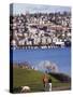 Residential Houses on Lake Union from Gas Works Park, Seattle, Washington State-Christian Kober-Stretched Canvas