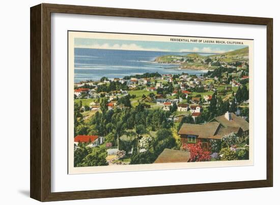 Residential Part of Laguna Beach, California-null-Framed Art Print