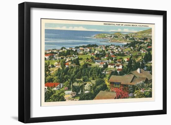 Residential Part of Laguna Beach, California-null-Framed Art Print