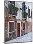 Residential Side Street Decorated with Flowers, Venice, Italy-Dennis Flaherty-Mounted Photographic Print