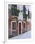 Residential Side Street Decorated with Flowers, Venice, Italy-Dennis Flaherty-Framed Photographic Print