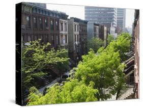 Residential Street, Harlem, New York City, New York, United States of America, North America-Christian Kober-Stretched Canvas