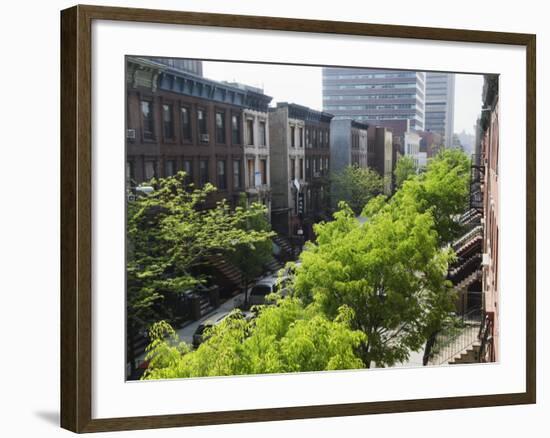 Residential Street, Harlem, New York City, New York, United States of America, North America-Christian Kober-Framed Photographic Print