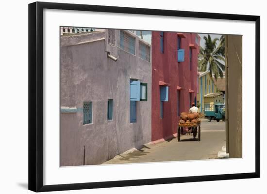 Residential Street in the New Town of Nani Daman, Daman, Gujarat, India, Asia-Tony Waltham-Framed Photographic Print