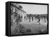 Residents of Italian Boystown Playing Soccer-null-Framed Stretched Canvas