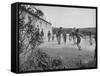 Residents of Italian Boystown Playing Soccer-null-Framed Stretched Canvas