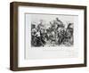 Residents of the Suburbs Arriving in Paris before the Prussians Besiege the City, 1870-Auguste Bry-Framed Premium Giclee Print