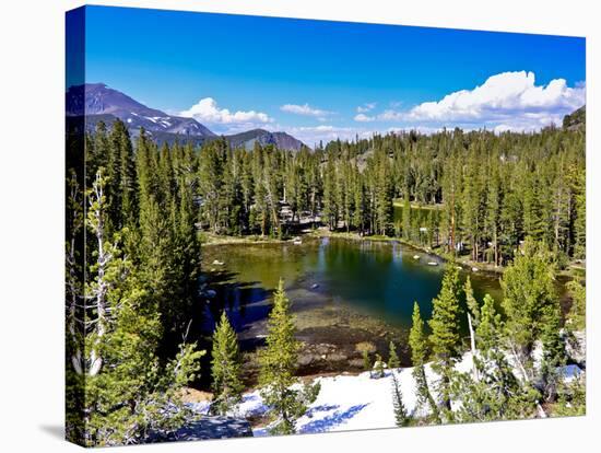 Residual Snow Above Clark Lakes, Ansel Adams Wilderness, California, USA-Mark Williford-Stretched Canvas