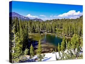 Residual Snow Above Clark Lakes, Ansel Adams Wilderness, California, USA-Mark Williford-Stretched Canvas