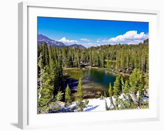 Residual Snow Above Clark Lakes, Ansel Adams Wilderness, California, USA-Mark Williford-Framed Photographic Print