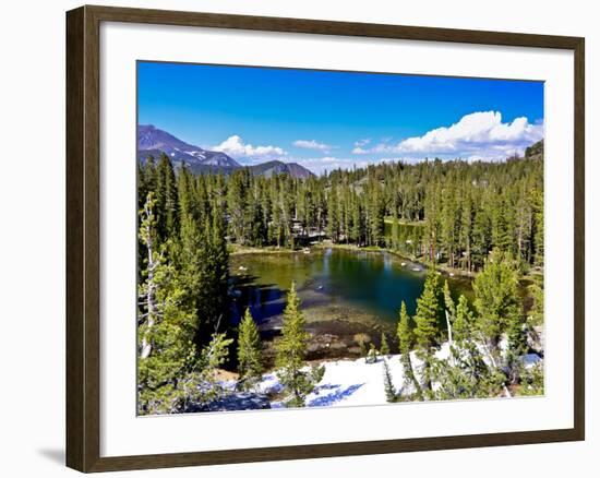 Residual Snow Above Clark Lakes, Ansel Adams Wilderness, California, USA-Mark Williford-Framed Photographic Print